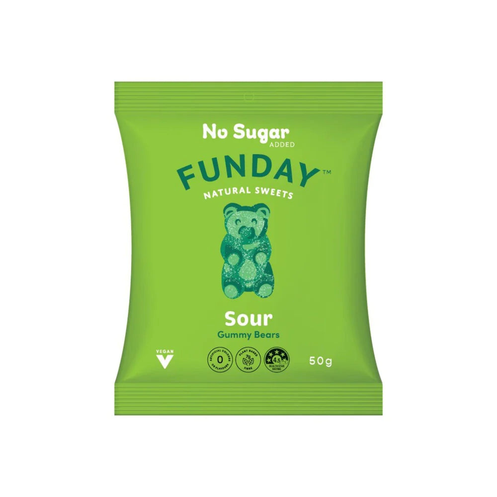 Funday Gummy Bears Sour Vegan 50g Rita's Farm Produce