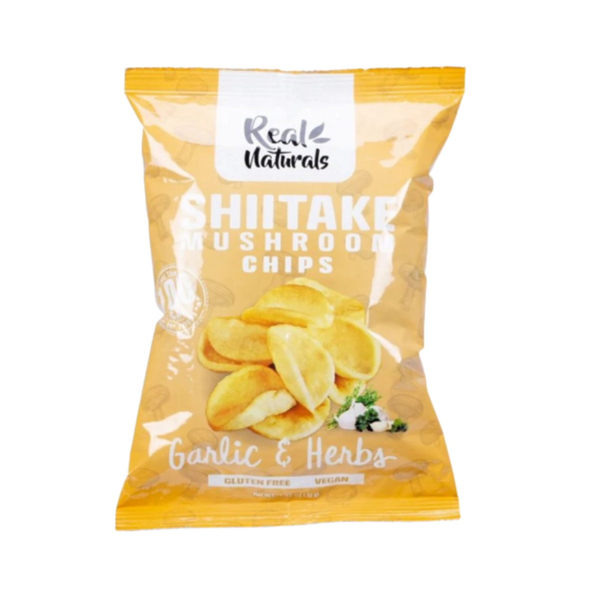 Real Naturals Shiitake Mushroom Chips Garlic & Herbs 32g Rita's
