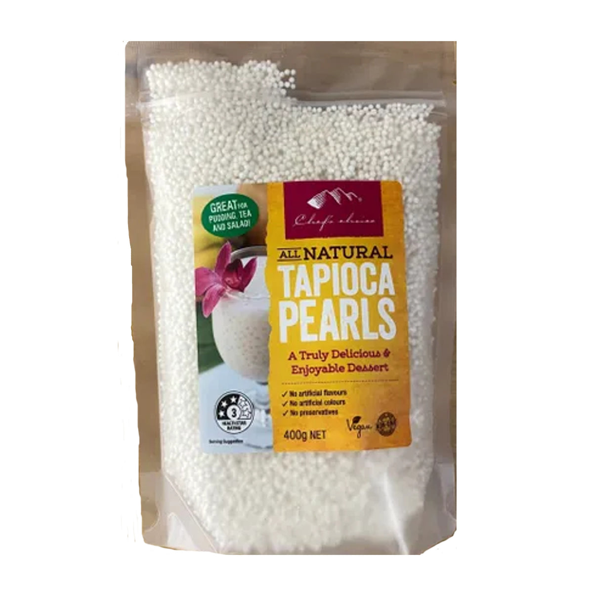 Chef’s Choice All Natural Tapioca Pearls 400g Rita's Farm Produce