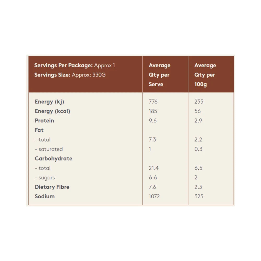 AOFC Chickpea & Vegetable Soup 330g Rita's Farm Produce