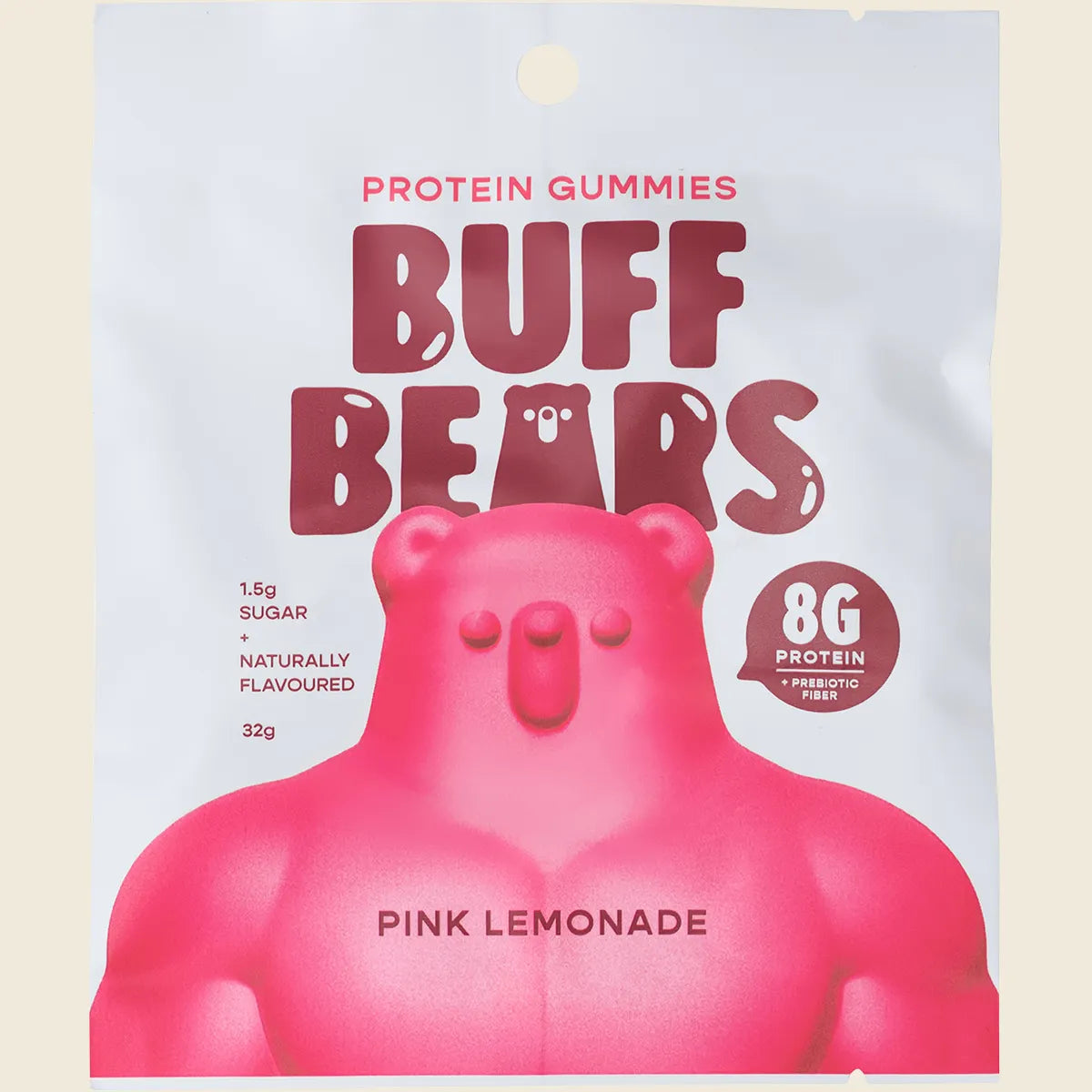 Buff Bears - Protein Gummies Pink Lemonade 32g – Rita's Farm Produce