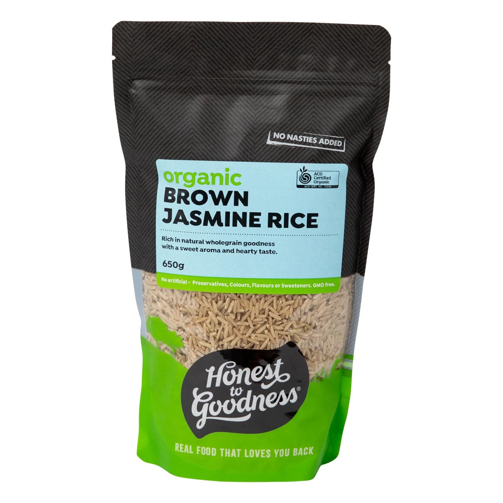 Honest to Goodness - Organic Brown Jasmine Rice 650g – Rita's Farm Produce