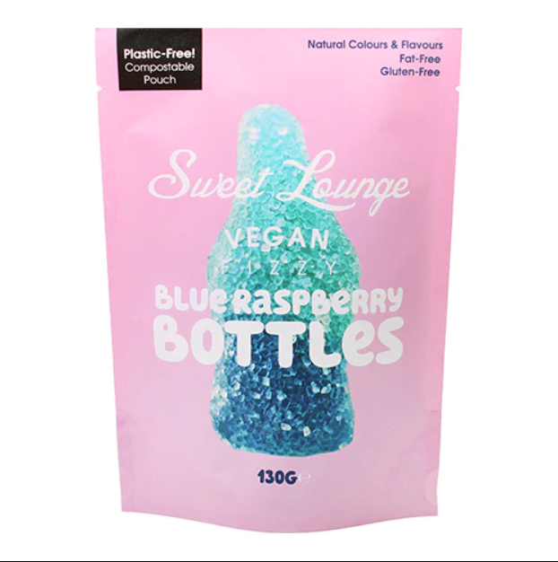Sweet Lounge Vegan Fizzy Blue Raspberry Bottles 130g – Rita's Farm Produce